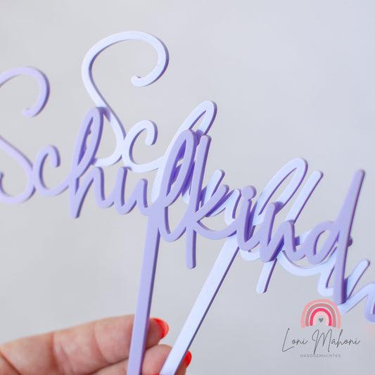 Cake Topper "Schulkind" zur Einschulung