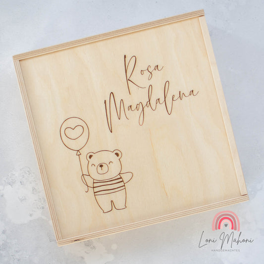 Erinnerungsbox zur Geburt, Motiv: Bär