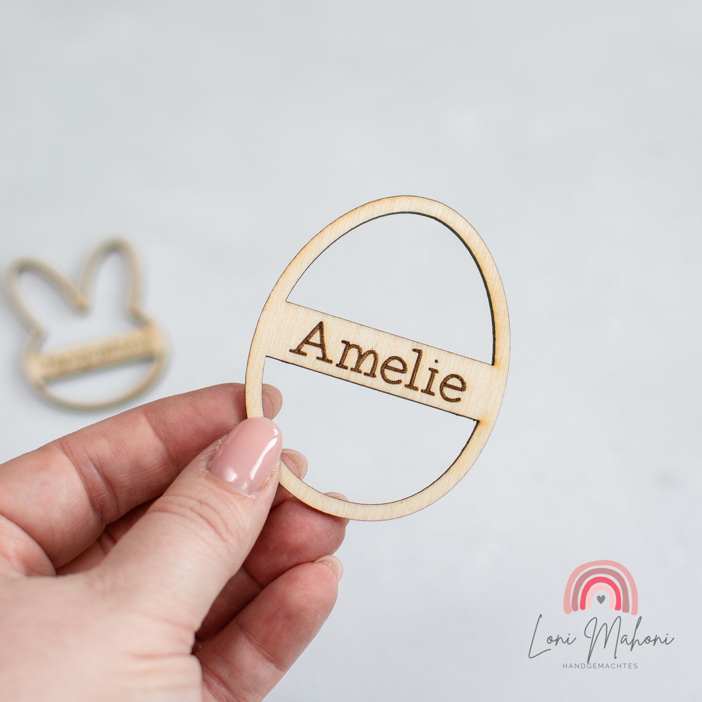 Osterkörbchen mit personalisiertem Anhänger