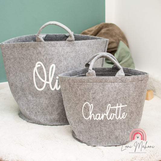 Aufbewahrungskorb Filz - personalisiert