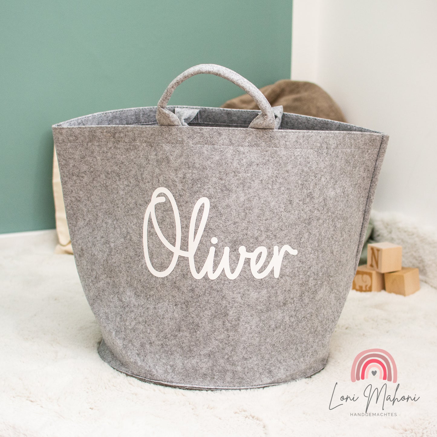 Aufbewahrungskorb Filz - personalisiert