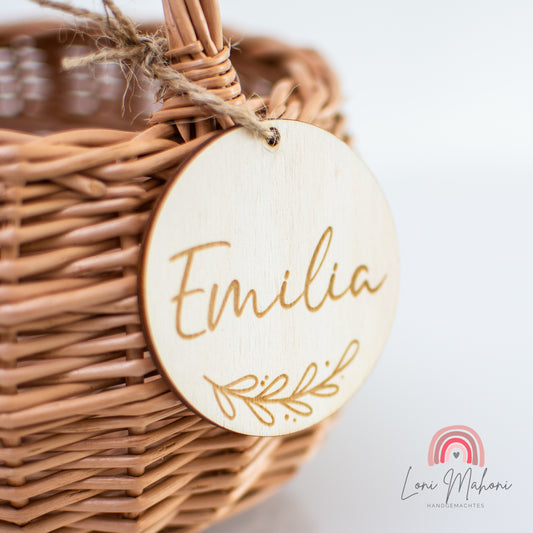 Personalisierter Anhänger für Blumenkinder, Motiv: Zweig