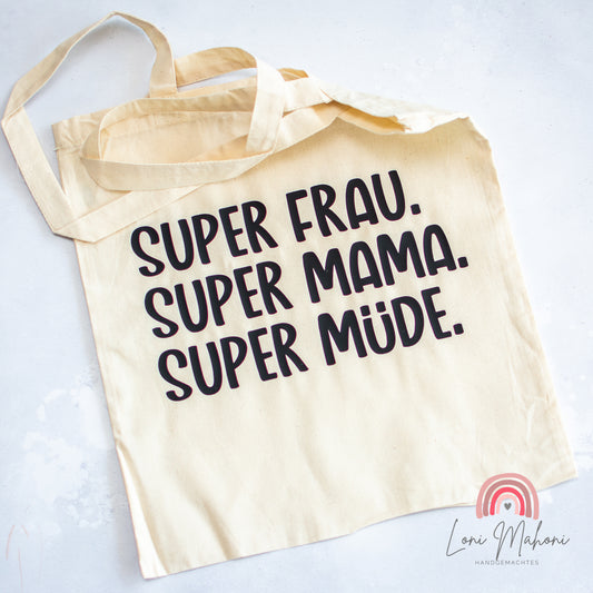 Stoffbeutel "Super Mama"