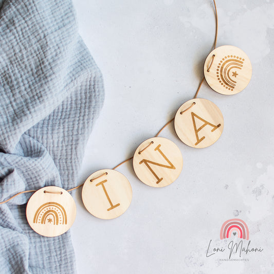 Namensgirlande - Holz - personalisiert