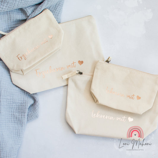 Tasche Erzieherin mit Herz / Lehrerin mit Herz