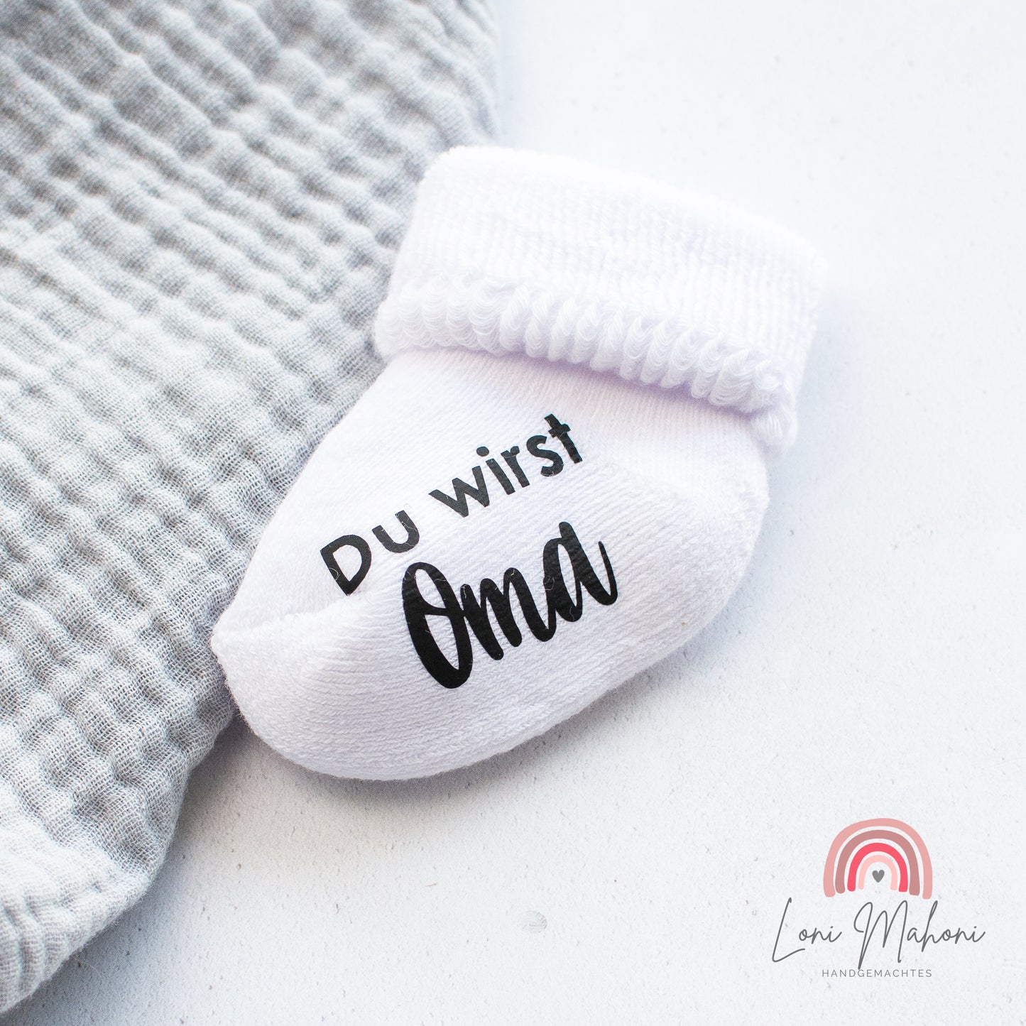 Schwangerschaftsverkündung - Babysocke