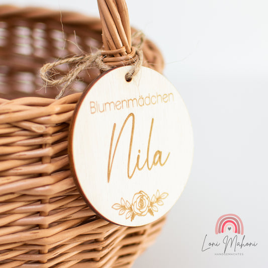 Personalisierter Anhänger für Blumenkinder