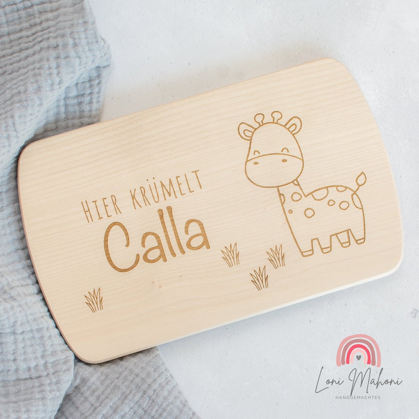 Frühstücksbrett, Motiv: Giraffe