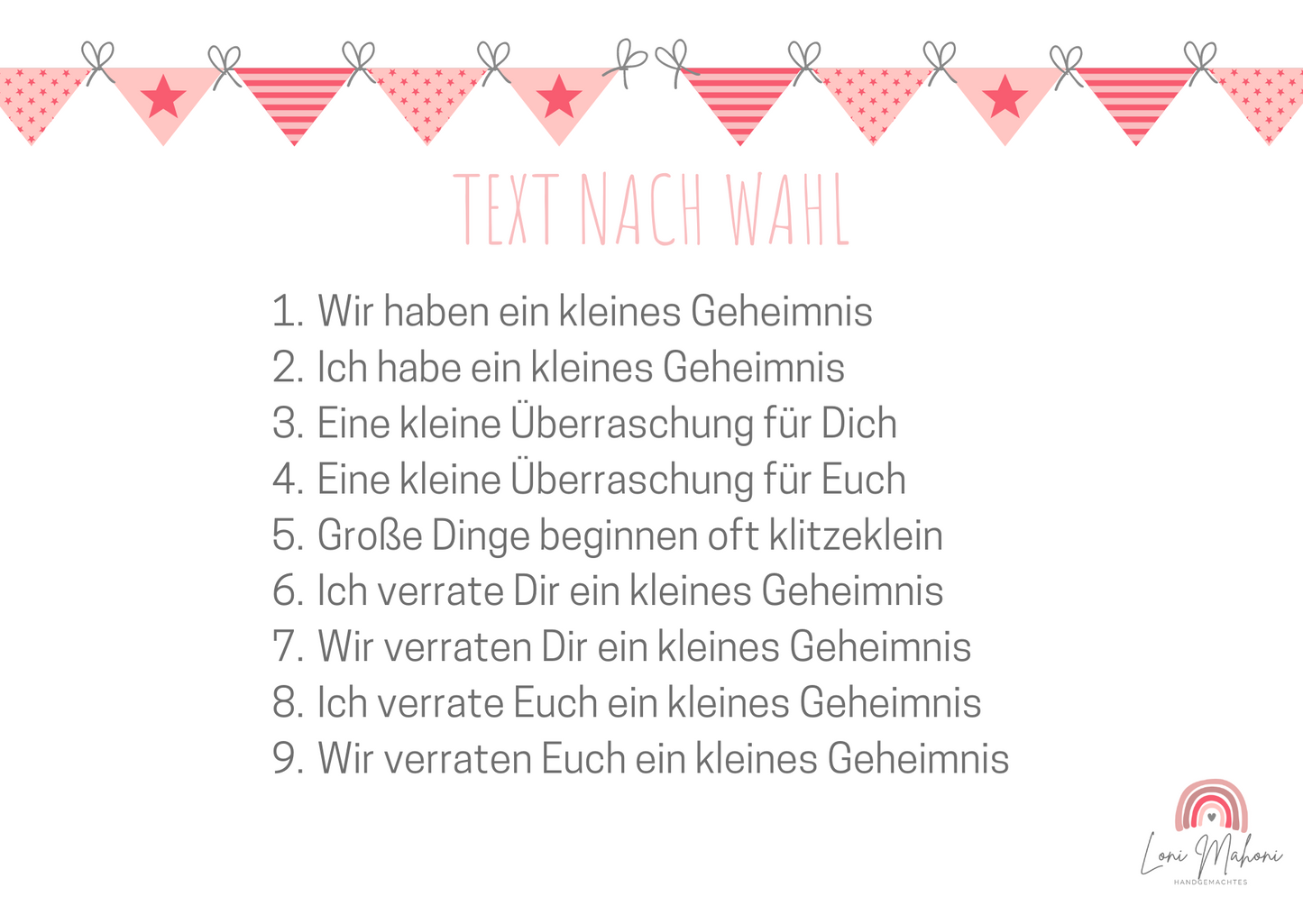 Schwangerschaftsverkündung mit Holzkiste