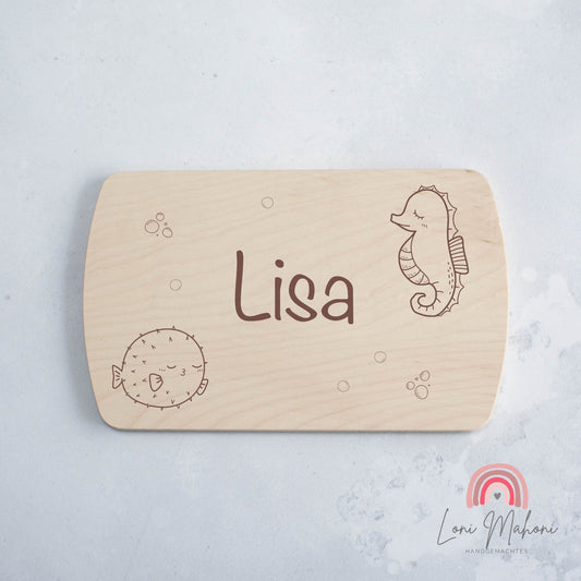 Frühstücksbrett Unterwasser, Motiv: Kugelfisch