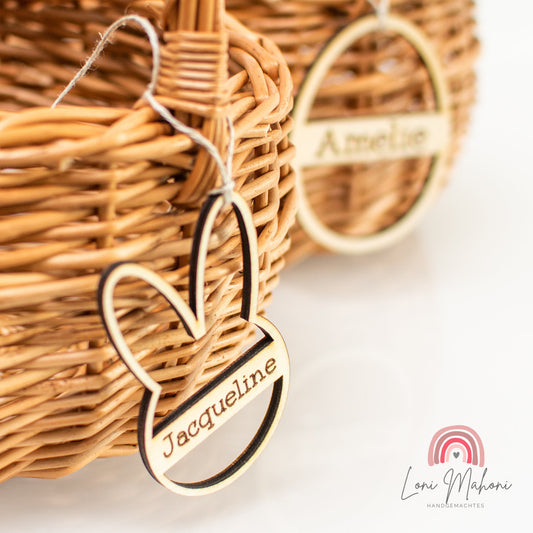 Osterkörbchen mit personalisiertem Anhänger