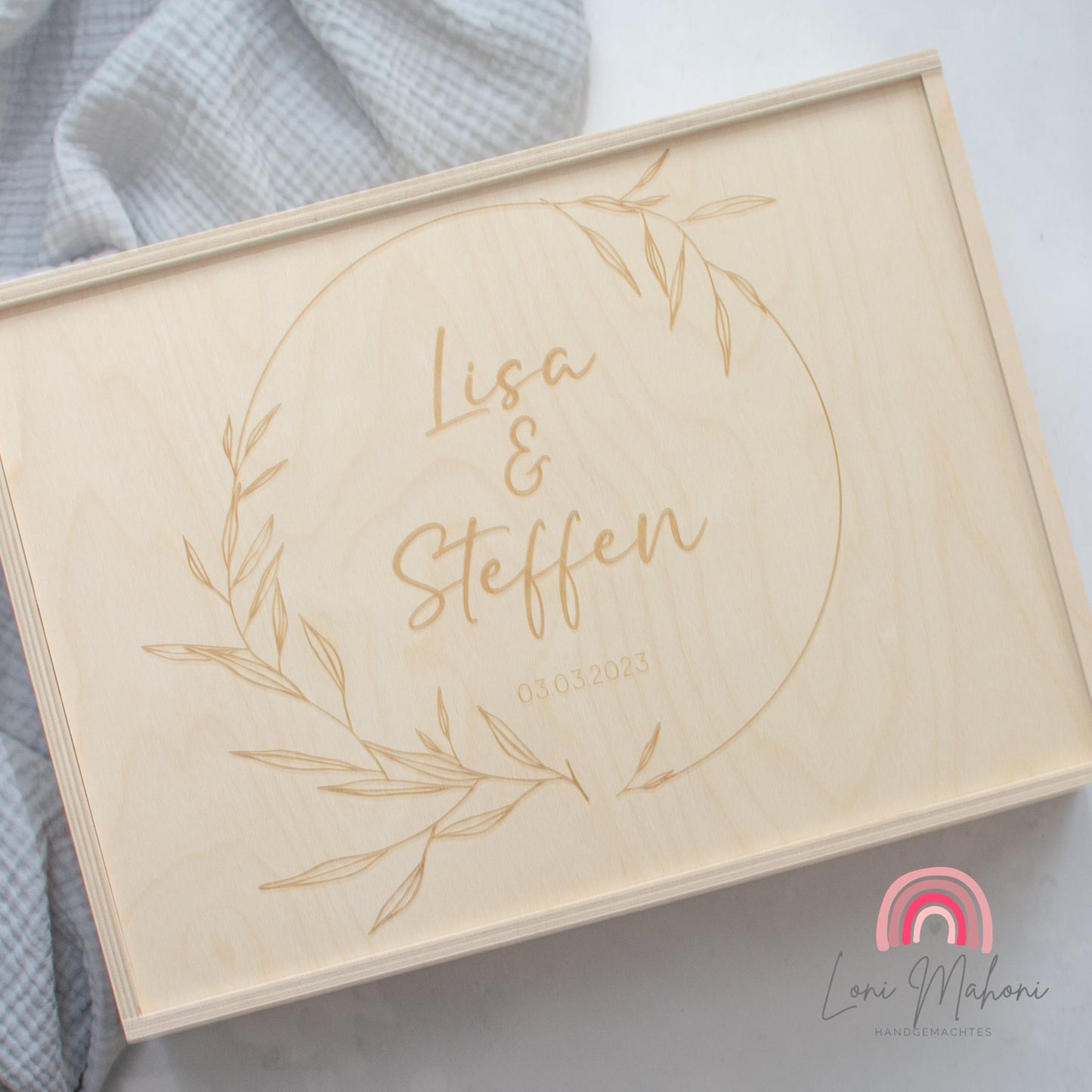 Erinnerungsbox zur Hochzeit, personalisiert HS04H05