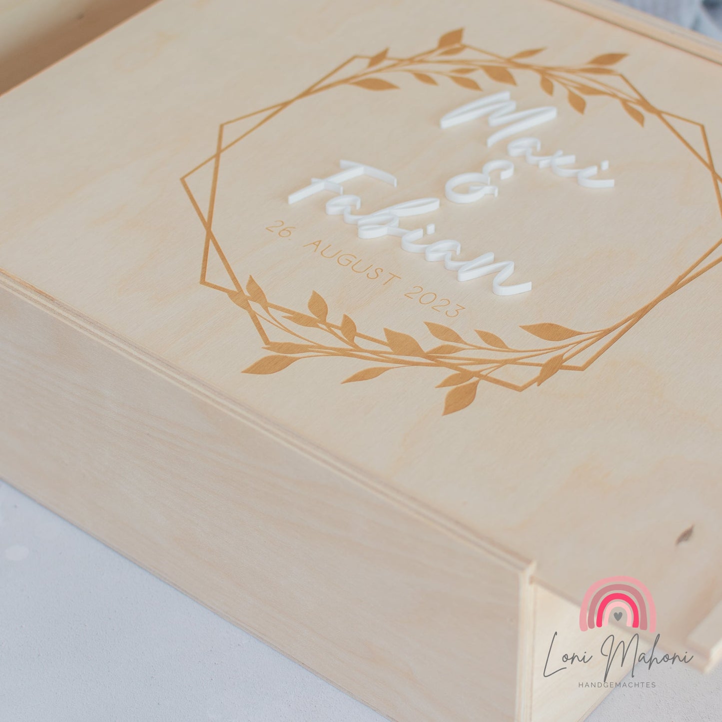 Erinnerungsbox zur Hochzeit, personalisiert HS04H08