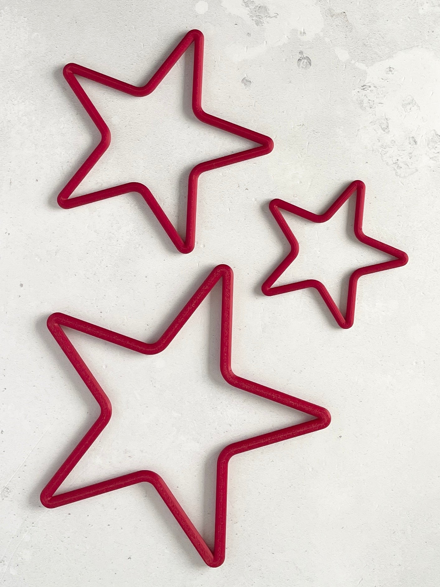 Weihnachtssterne Dekoration in verschiedenen Größen